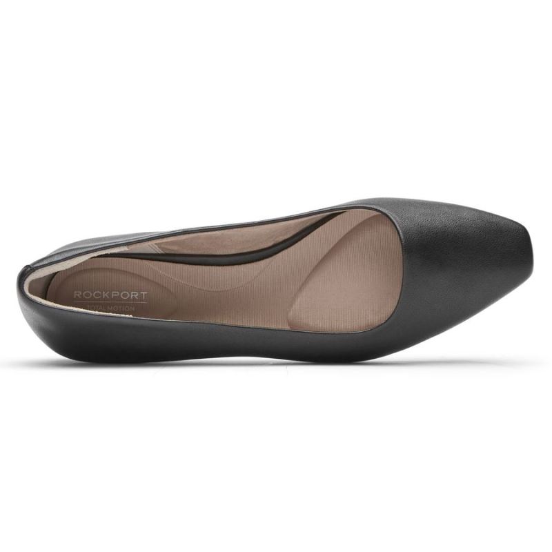ROCKPORT - WOMEN'S TOTAL MOTION LAYLANI PLAIN BALLET FLAT-BLACK