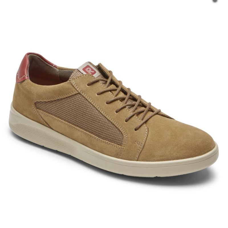 ROCKPORT - MEN'S CALDWELL CUPSOLE SNEAKER-BEIGE SUEDE/VICUNA MESH