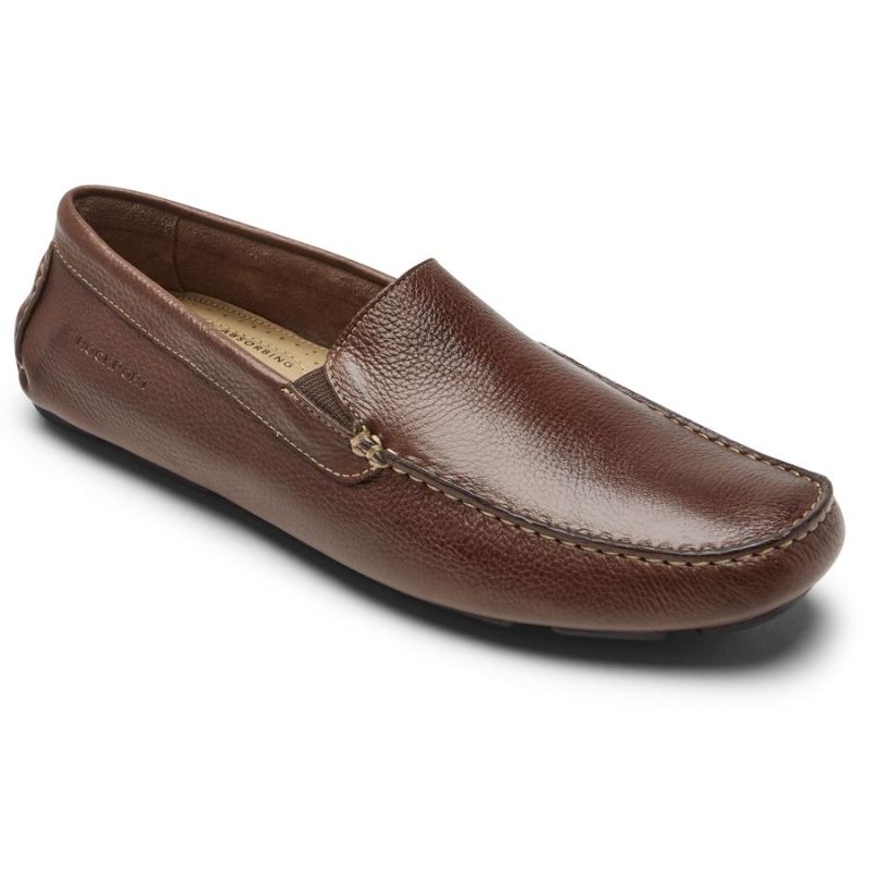 ROCKPORT - MEN'S RHYDER VENETIAN LOAFER-MAHOGANY