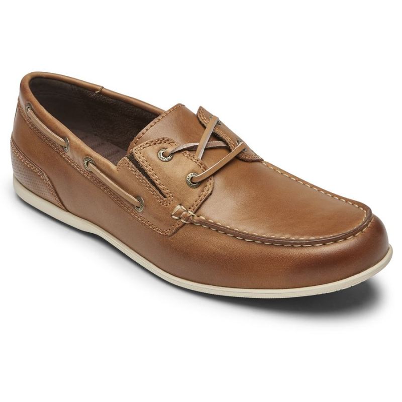 ROCKPORT - MEN'S MALCOM CAMP BOAT SHOE-GINGER