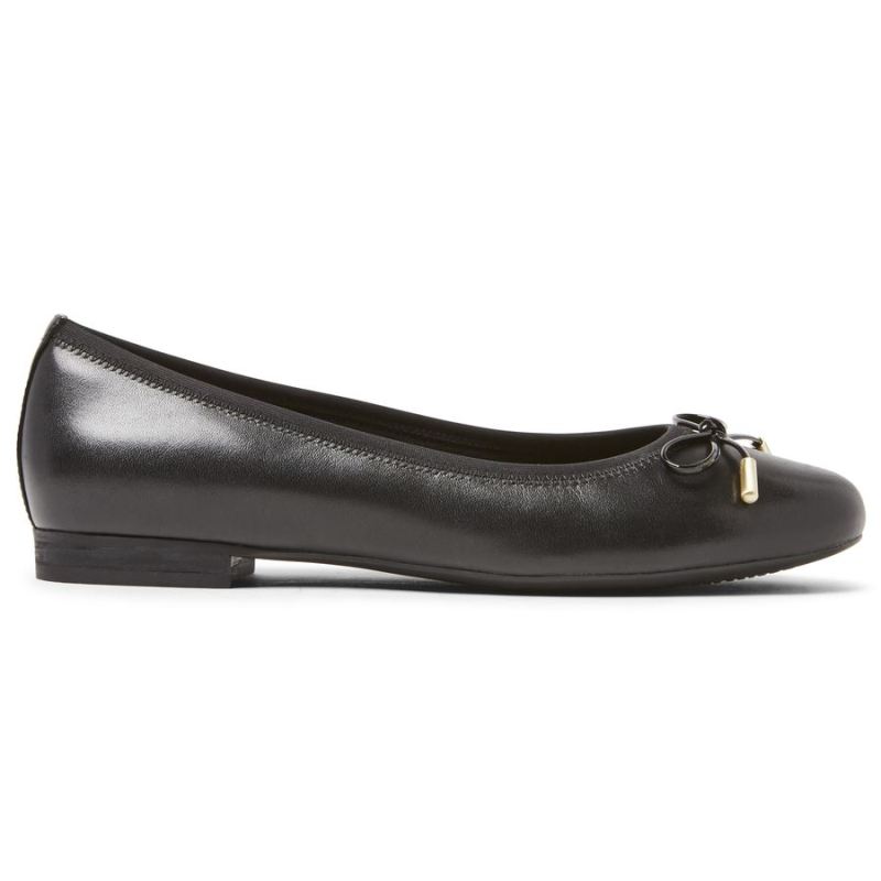 ROCKPORT - WOMEN'S TOTAL MOTION TAVIA BALLET FLAT-BLACK