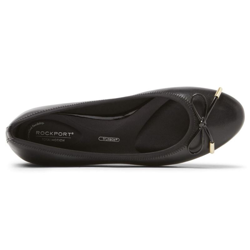 ROCKPORT - WOMEN'S TOTAL MOTION TAVIA BALLET FLAT-BLACK