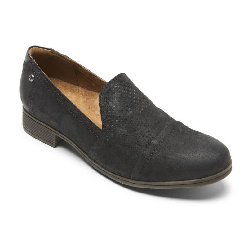 ROCKPORT - WOMEN'S COBB HILL CROSBIE SLIP-ON-BLACK
