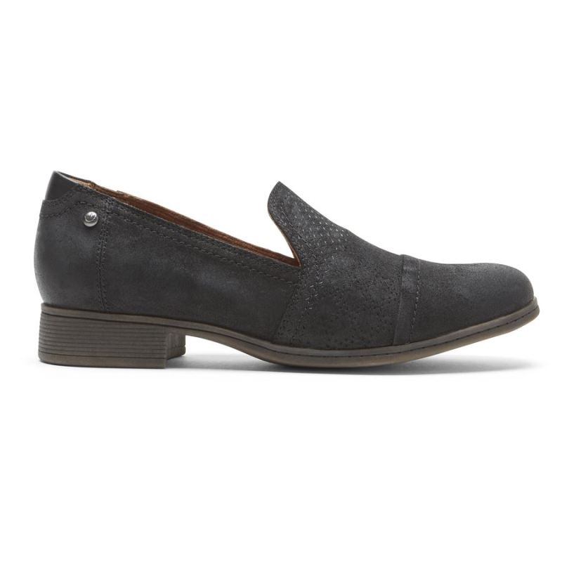 ROCKPORT - WOMEN'S COBB HILL CROSBIE SLIP-ON-BLACK