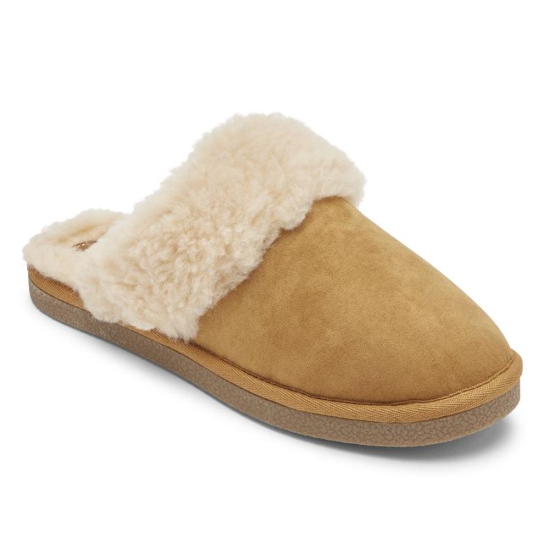 ROCKPORT - WOMEN'S TRUTECH VEDA SLIDE SLIPPER-TAN