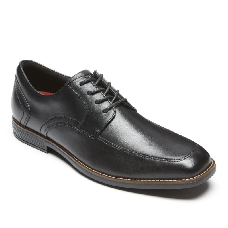 ROCKPORT - MEN'S SLAYTER APRON TOE OXFORD-BLACK