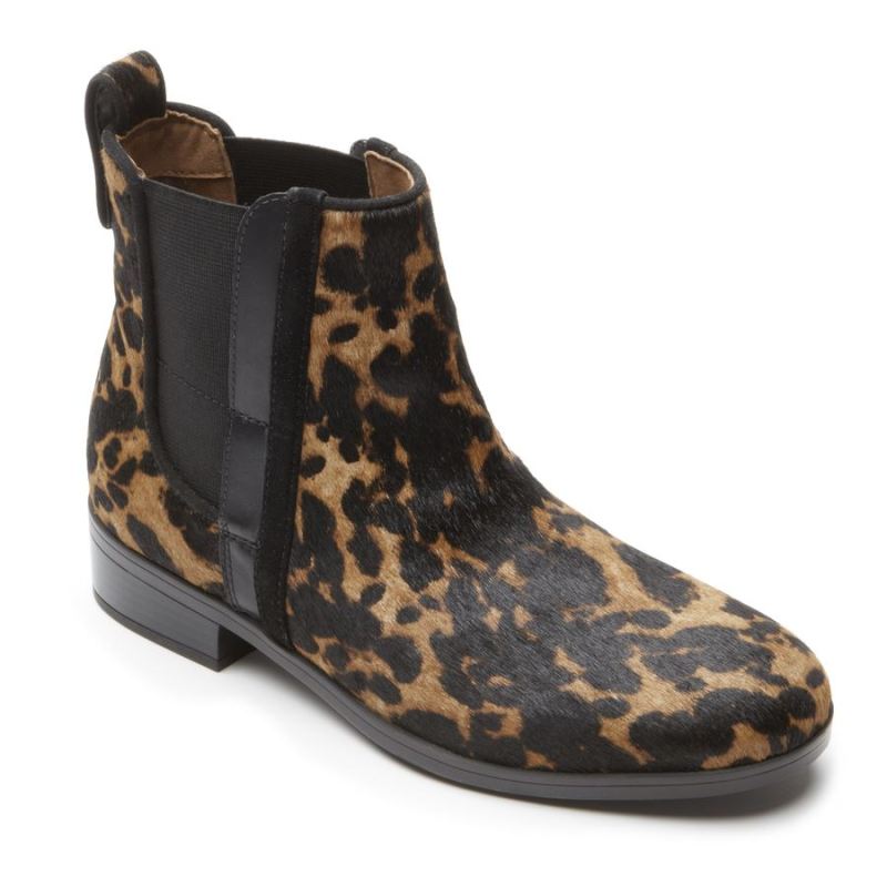 ROCKPORT - WOMEN'S LARKYN CHELSEA BOOT-LEOPARD HAIR