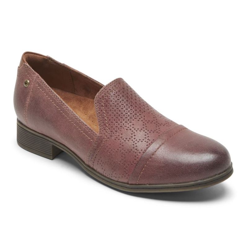 ROCKPORT - WOMEN'S COBB HILL CROSBIE SLIP-ON-RED