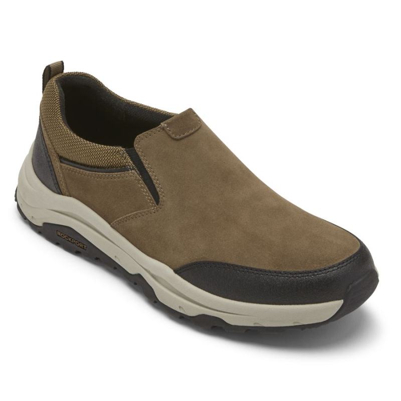 ROCKPORT - MEN'S XCS BIRCHFIELD SLIP-ON TREKKER-NEW VICUNA SUEDE