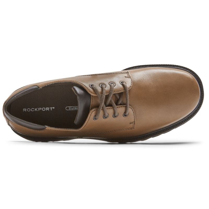 ROCKPORT - MEN'S NORTHFIELD WATERPROOF OXFORD-DARK BROWN