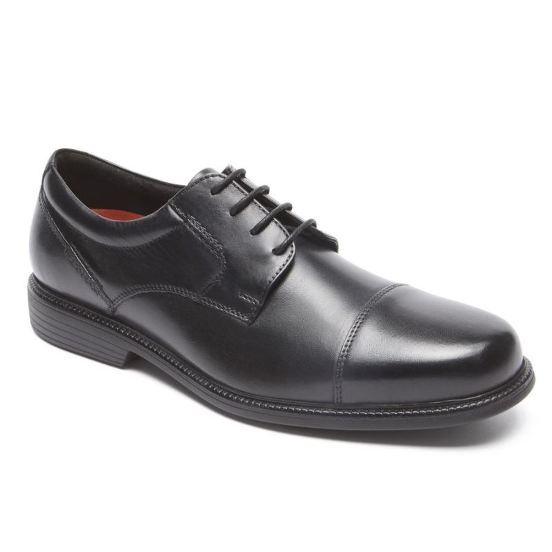 ROCKPORT - MEN'S CHARLES ROAD CAP TOE OXFORD-BLACK