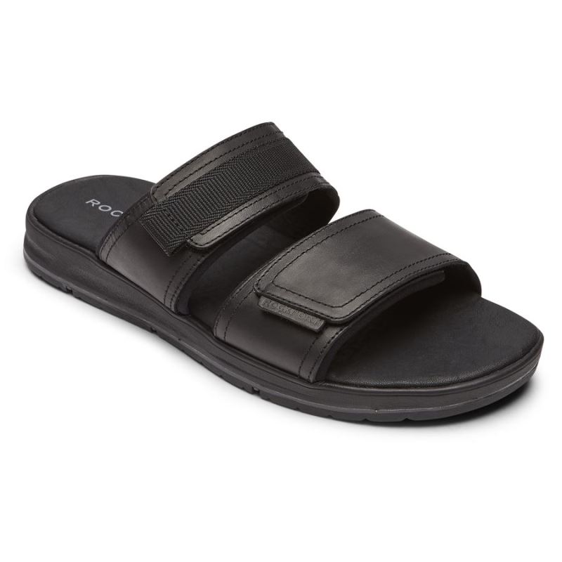 ROCKPORT - MEN'S LUCKY BAY DRESS SLIDE-BLACK