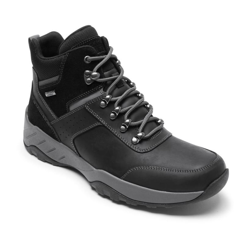 ROCKPORT - MEN'S XCS SPRUCE PEAK TREKKER BOOT-WATERPROOF-BLACK