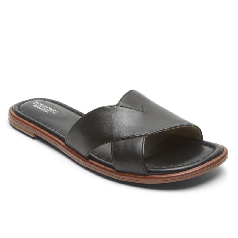 ROCKPORT - WOMEN'S TOTAL MOTION ZADIE SLIDE SANDAL-BLACK