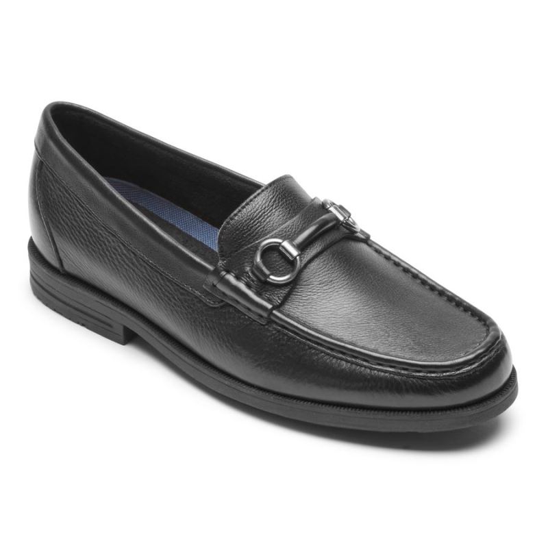 ROCKPORT - MEN'S PRESTON BIT LOAFER-TUMBLED BLACK