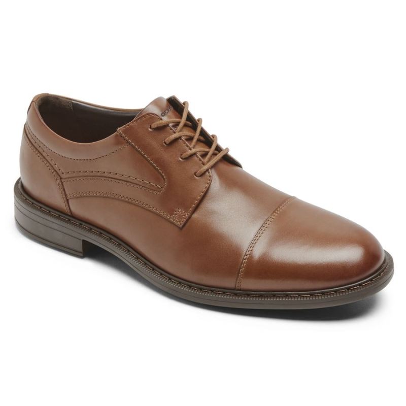 ROCKPORT - MEN'S TANNER CAP TOE OXFORD-COGNAC