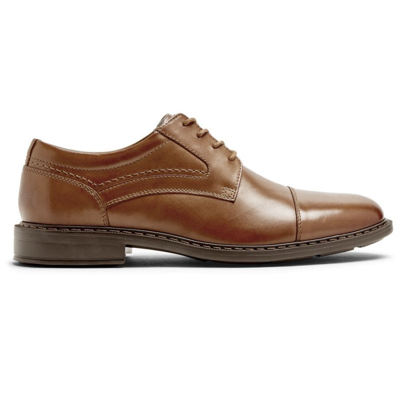 ROCKPORT - MEN'S TANNER CAP TOE OXFORD-COGNAC