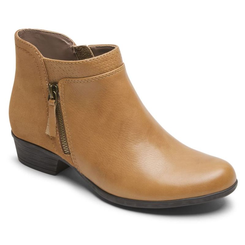 ROCKPORT - WOMEN'S CARLY BOOTIE-NUTMEG