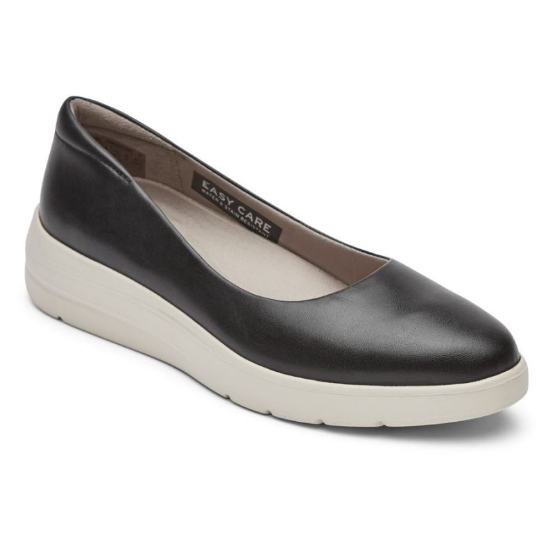 ROCKPORT - WOMEN'S TOTAL MOTION LILLIE BALLET FLAT-BLACK