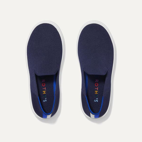 The Kids Sneaker-Deep Navy Kid's Rothys Shoes