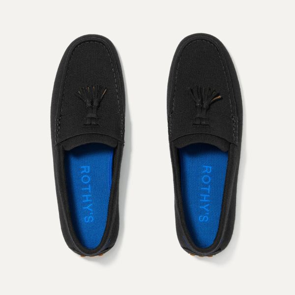 The Merino Tassel Driving-Black Men's Rothys Shoes