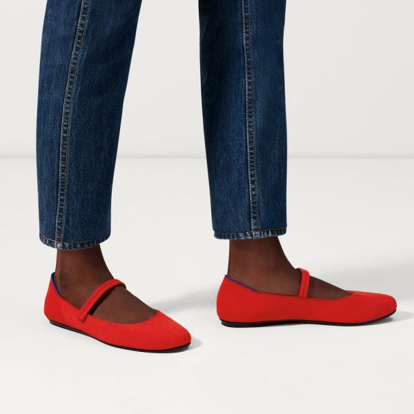 The Square Mary Jane-Flame Women's Rothys Shoes