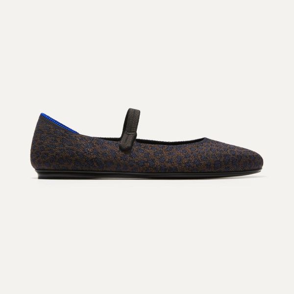 The Square Mary Jane-Chocolate Spot Women's Rothys Shoes