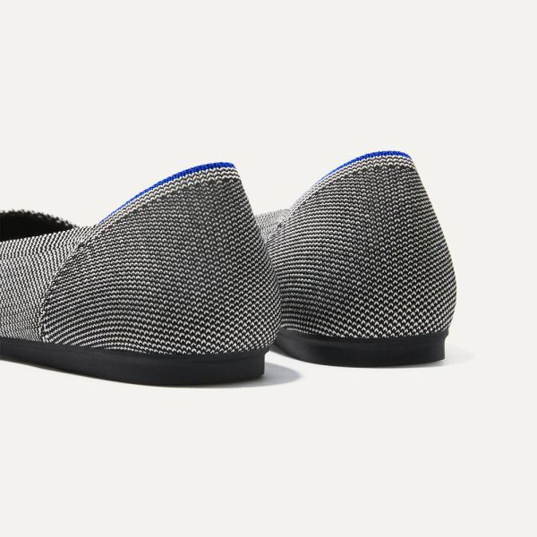 The Flat-Grey Mist Captoe Women's Rothys Shoes