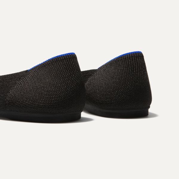 The Flat-Black Solid Women's Rothys Shoes