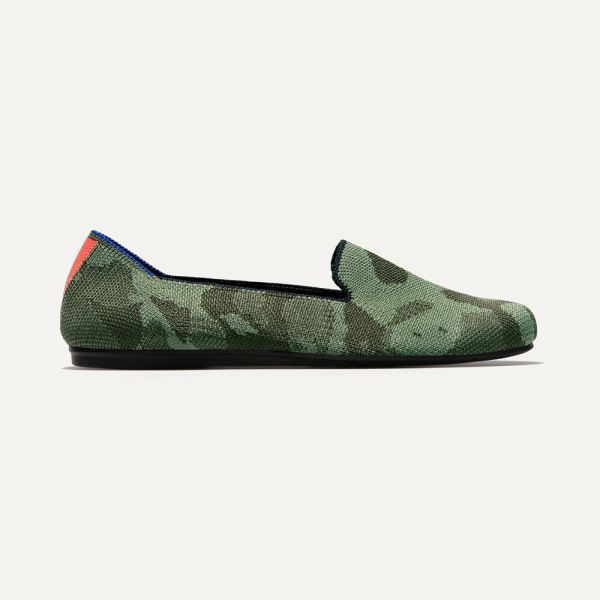 The Loafer-Olive Camo Women's Rothys Shoes