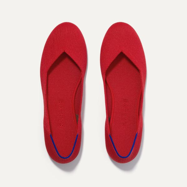 The Flat-Bright Red Women's Rothys Shoes