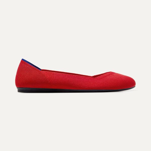 The Flat-Bright Red Women's Rothys Shoes