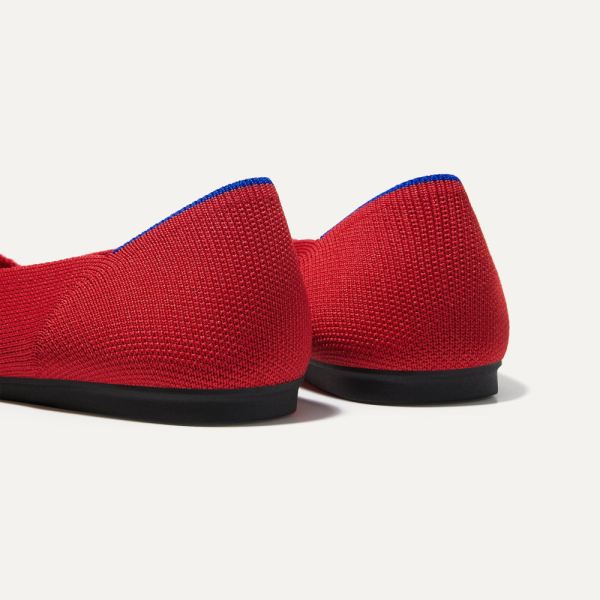 The Flat-Bright Red Women's Rothys Shoes