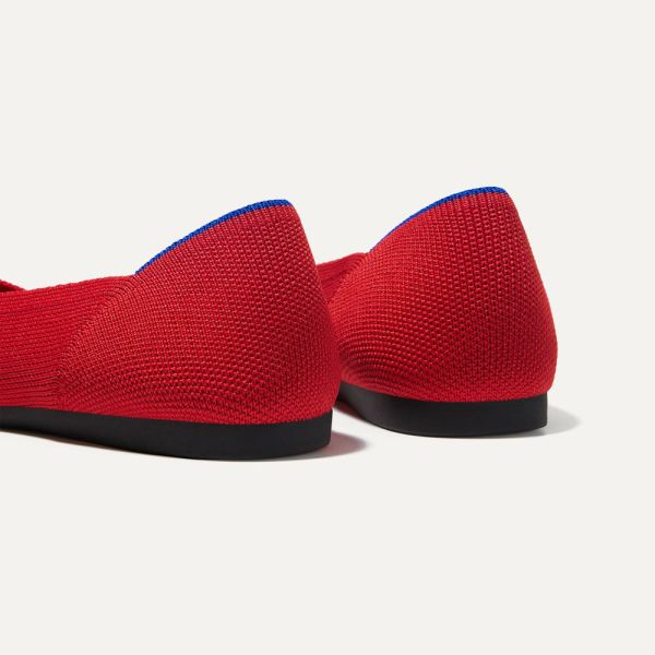 The Point-Bright Red Women's Rothys Shoes