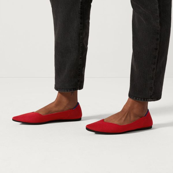 The Point-Bright Red Women's Rothys Shoes