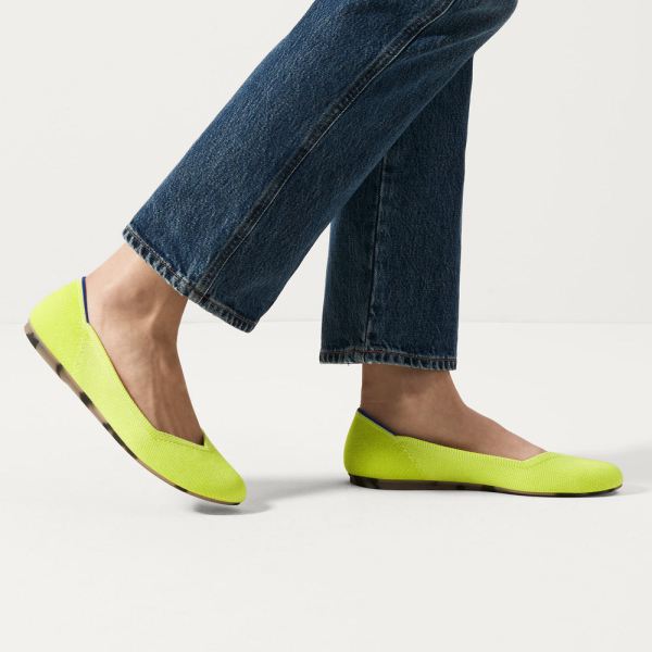 The Flat-Lemon Lime Women's Rothys Shoes