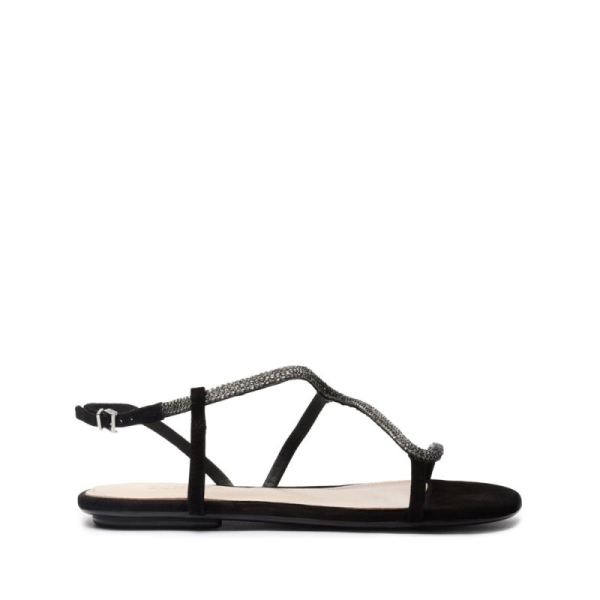 Schutz | Women's Agaviny Studded Nubuck Sandal-Black