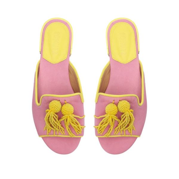 Schutz | Women's Jannis Nubuck&Nappa Leather Sandal-Club Rose