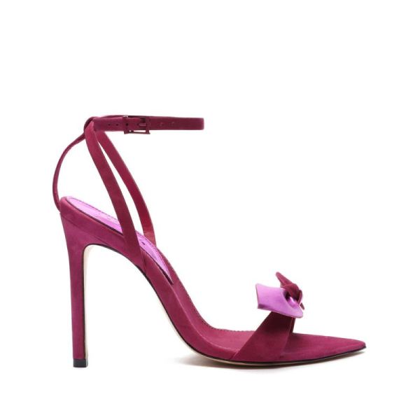 Schutz | Women's Elora Leather Sandal-Violet Pink/Ruby