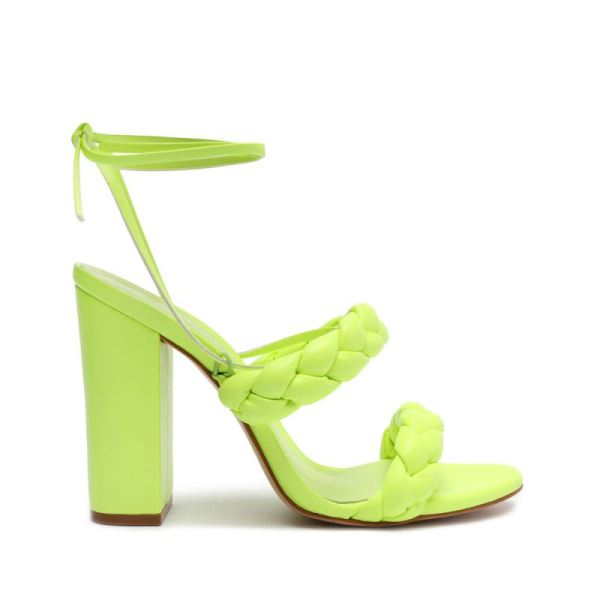 Schutz | Women's Zarda High Block Sandal-Green Fresh