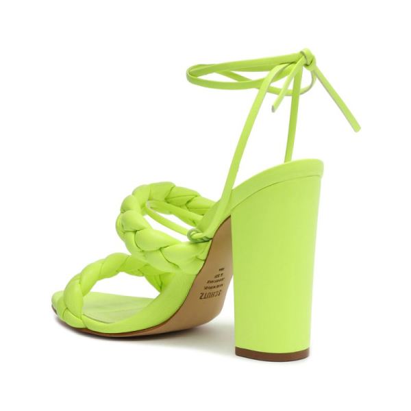 Schutz | Women's Zarda High Block Sandal-Green Fresh