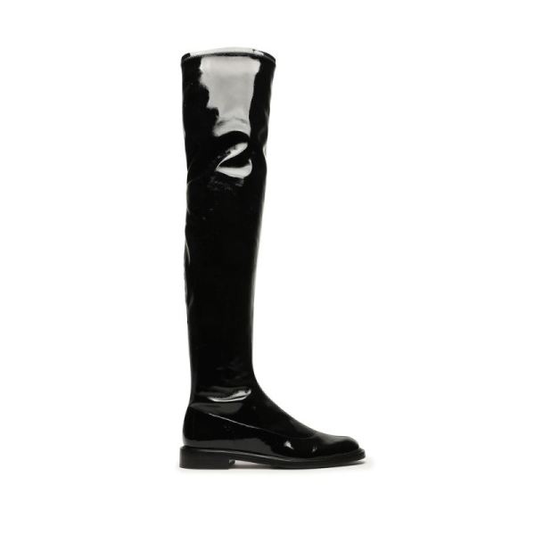 Schutz | Women's Kaolin Stretch Patent Boot-Black