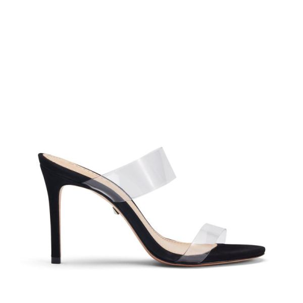 Schutz | Women's Ariella Sandal: Vinyl Straps and a Stiletto Heel -Black