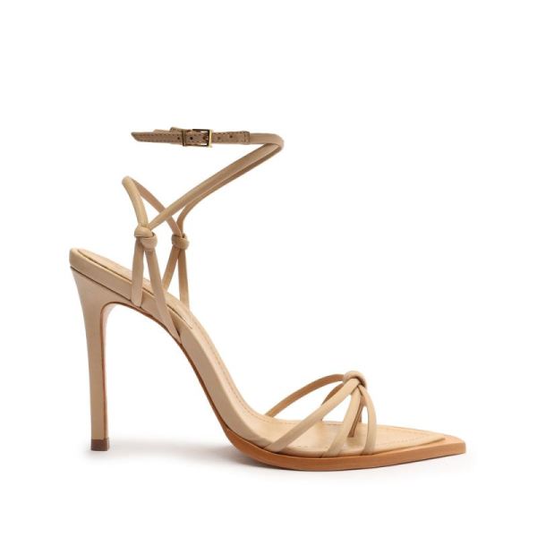 Schutz | Women's Abby Leather Sandal-Light Beige