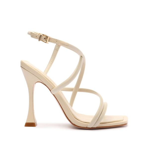 Schutz | Women's Lovi Nappa Leather Sandal-Eggshell