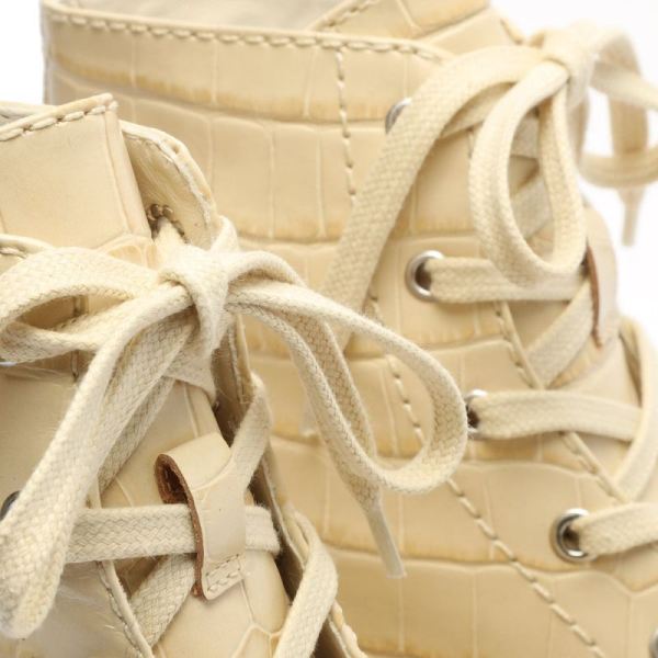 Schutz | Women's Orly Crocodile-Embossed Leather Bootie-Eggshell