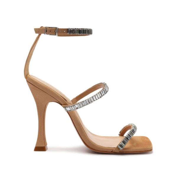 Schutz | Women's Nellina Nubuck Sandal-Light Nude