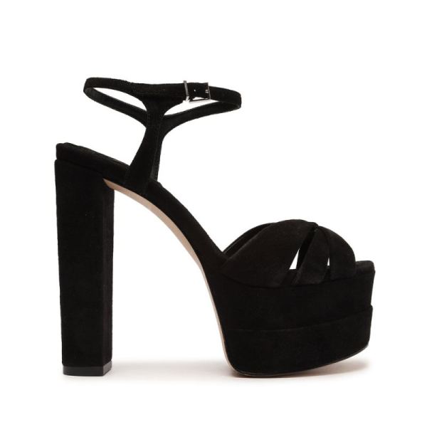 Schutz | Women's Keefa High Suede Sandal-Black