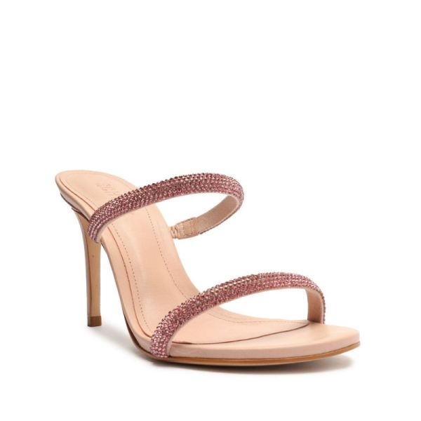 Schutz | Women's Taliah Crystal Rhinestones Sandal-Light Pink
