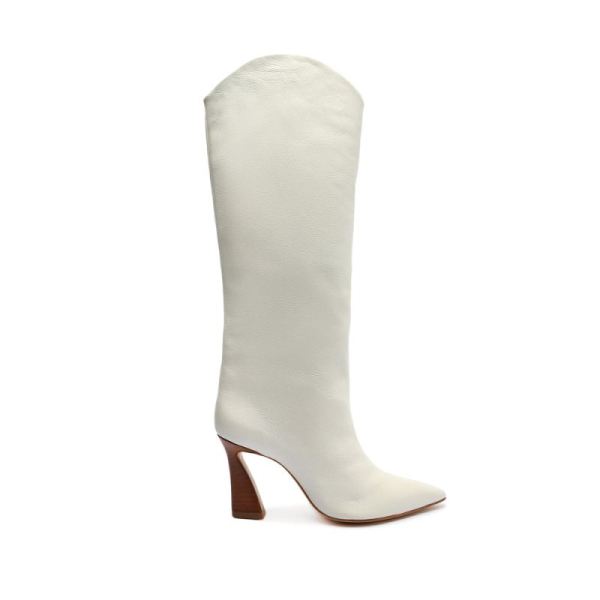 Schutz | Women's Maryana Flare Leather Boot: Most-Loved Ever -Pearl